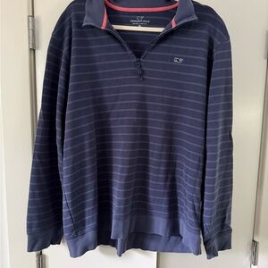 Vineyard Vines Navy Striped Pullover Size XL Retail $85